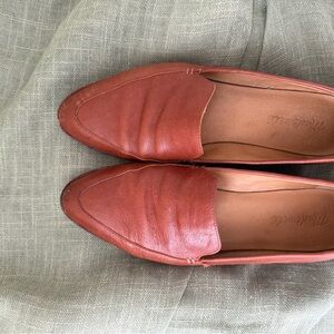 Madewell Women's Leather Loafers in Rust